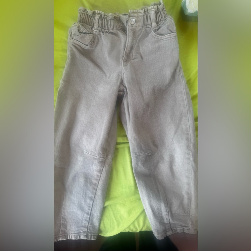 Zara Kids Grey Elastic Waist Jeans Pants